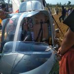 Pesawat Helikopter jatuh Di Desa Kawo Lombok Tengah