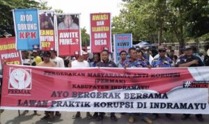PERMAK Unjuk Rasa Tuntut Penuntasan Korupsi Indramayu
