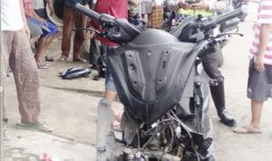 NMAX E.5245 PAM, Hantam Mobil Dinas SatPol Pamong Praja