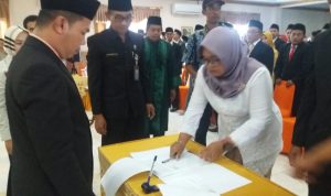 KPU Indramayu Lantik 155 Anggota PPK Dari 31 kecamatan.