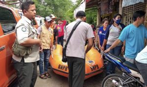 Elang Endi Kusuma Terjatuh Saat Mangcing Di Sungai Cimanuk