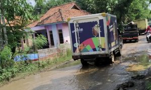 Warga Desa Pranggong Indramayu Keluhkan Jalan Rusak