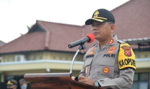 Diakhir Jabatan Sebagai Kapolres Indramayu AKBP Suhermanto Pimpin Giat Apel Pagi