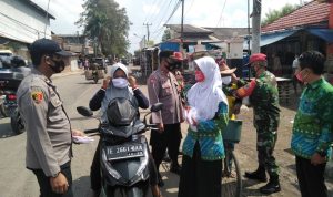 Polsek Anjatan Jajaran Polres Indramayu Bersama Forkopimcam Kembali Himbau Protokol Kesehatan