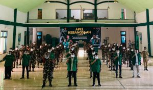 Pimpinan Cabang GP Ansor Indramayu Ikuti Apel Kebangsaan Banser Nasional Secara Virtual
