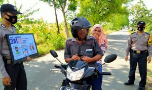 Polsek Balongan Jajaran Polres Indramayu Polda Jabar Bersama Koramil Serta Satpol PP Lakukan Ops Yustisi