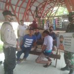 Polsek Sindang Jajaran Polres Indramayu Bersama Koramil Laksanakan Patroli Rutin Imbauan Protokol Kesehatan 3M