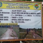 Realisasi DD tahap 3 Tahun Anggaran 2020 Desa Lobener-Jatibarang Untuk Bangun Jalan