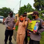 Satgas Covid-19 Polsek Balongan Kembali Gelar Ops Yustisi di Jalan Raya Pasar Sukaurip