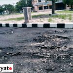 Baru Sebulan Dibangun Jalan Diarea GOR Singalodra Rusak Parah