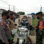 Polsek Bongas Bersama Tim Gabungan Laksanakan Ops Yustisi dan Pembagian Masker