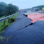 Jalan Tol Cipali Amblas di KM 122 Jalur B, arah Jakarta
