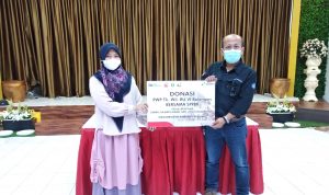 PWP RU VI Balongan Berikan Donasi Untuk Korban Bencana Alam di Sumedang dan Sulbar