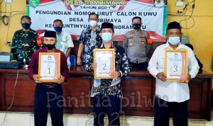 Tiga Kontestan Calon Kepala Desa Sambimaya Resmi Mendapatkan Nomer