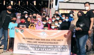 IKA Care Bersinergi Dengan DPK KNPI Anjatan Ajak Belanja Anak Yatim Piatu