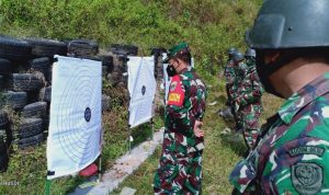 Dandim 0616/Indramayu Letkol Inf Teguh Wibowo S.Sos, Tinjau langsung Latihan Tembak