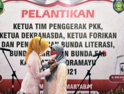Bupati Indramayu Berharap Ketua TP PKK Kabupaten Indramayu Yang Baru Dilantik Bisa Bekerjasama Dengan Pemda