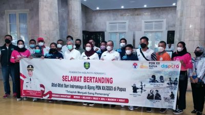 Nina Agustina, Melepas Atlet Indramayu Untuk Memperkuat Skuad Provinsi Jawa Barat Pada PON di Papua
