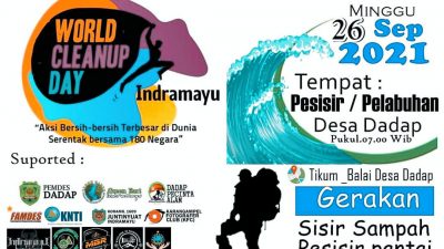 Peringati "Word Cleanup Day 2021" Pemdes Dadap Bersama Komunitas Bersihkan Pantai