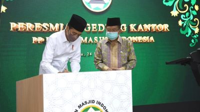 Presiden Jokowi Resmikan Gedung Kantor Pimpinan Pusat Dewan Masjid Indonesia