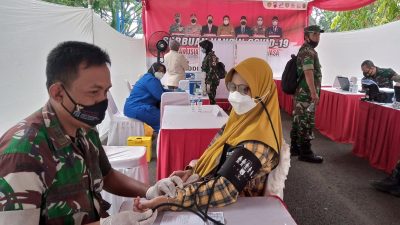 Cegah Covid-19, Forkompimda Indramayu bersama Pertamina Gelar Vaksinasi Booster