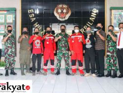 Dandim Indramayu Dukung VRI Dalam Pembuatan Jembatan Gantung