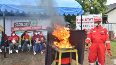 Peringati Bulan K3, HSE Pertamina Balongan Gelar Sosialisasi Pemadaman dan Safety Campaign