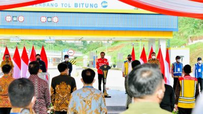 Presiden Jokowi Resmikan Jalan Tol Manado-Bitung Seksi Danowudu-Bitung