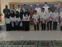 PT Kilang Pertamina Internasional RU VI Balongan Santunin Anak Yatim-piatu di Ponpes Cadangpinggan