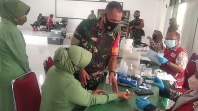 HUT Ke-76 Persit Kartika Chandra Kirana adakan bakti sosial donor darah