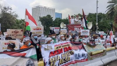 AWG Gelar Aksi Bela Al-Aqsa di Depan Kedubes Amerika