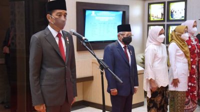 Presiden Jokowi Pimpin Apel Kehormatan dan Renungan Suci di TMP Kalibata