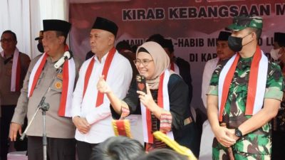Pemkab.Indramayu Selenggarakan Kirab Kebangsaan Merah Putih Serta Bazar UMKM
