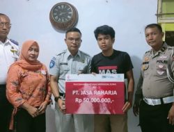 Ahli Waris Kecelakaan Lalu Lintas di Jalan Raya Balongan Mendapat Santunan