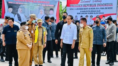 Presiden Jokowi Resmikan SPAM Durolis di Kabupaten Rokan Hilir