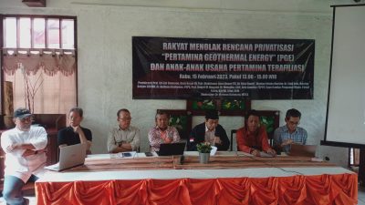 Koalisi Rakyat Tolak Rencana Privatisasi PGE