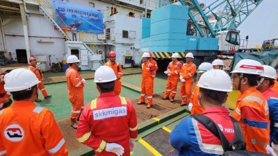 Jaga Integritas Fasilitas, PHE ONWJ Gelar Pipa Penyaluran Bawah Laut