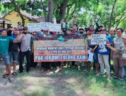 Masyarakat Sidomulyo  Unjukrasa, Minta Bantuan Presiden Jokowi