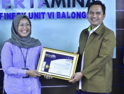 GM Unit VI Balongan Sambut Kedatangan Tim GO FOAM Peraih Gold Pada Ajang Internasional ISIF Ke-8