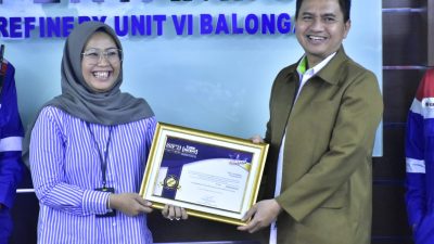 GM Unit VI Balongan Sambut Kedatangan Tim GO FOAM Peraih Gold Pada Ajang Internasional ISIF Ke-8