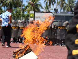 Sambut Pemilu Serentak Tahun 2024, Polres Madina Latihan Dalmas