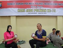Sambut Hari Jadi Polwan Polres Madina, Gelar Donor Darah