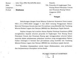 PPK Bidang Tata Ruang Dinas PUPR Madina Layangkan Surat Himbauan Penggunaan Material Galian C Yang Berizin