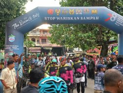 Ultah TNI ke 78 Tahun, Rombongan Pesepeda The Rising Tide Tiba di Koramil 13 Panyabungan