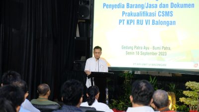 Pastikan Vendor Jalankan Prosedur Penyediaan Barang/Jasa sesuai prosedur, PT KPI RU VI Balongan