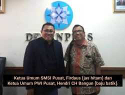 Selamat dan Sukses, Hendri Ch Bangun, Penasehat SMSI Pusat Terpilih Menjadi Ketua PWI Pusat Periode 2023-2028