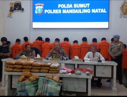 Polres Madina Gelar Press Rilis Pengungkapan Kasus Narkoba Selama Sepekan