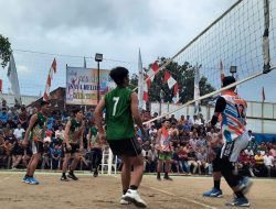 Laga Semifinal Dandim Cup I Berlangsung Sengit, Sehati VC Unggul Lawan Kampung Pancasila