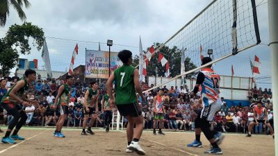 Laga Semifinal Dandim Cup I Berlangsung Sengit, Sehati VC Unggul Lawan Kampung Pancasila