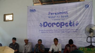 BWA Resmikan Preject Wakaf Air Bersih Di Desa Doropeti, Dompu NTB